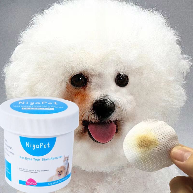 150Pcs Pet Wipes Dog Cat Eyes Ears Cleaning Paper Towels Eyes Tear Stain Remover for Puppy Kitten Ears Cleaner Grooming Supplies kickpet