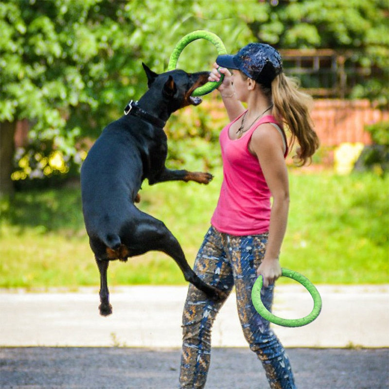 Dog Toys Pet Flying Discs EVA Dog Training Ring Puller Resistant Toys For Dogs Floating Puppy Bite Ring Toy Interactive kickpet