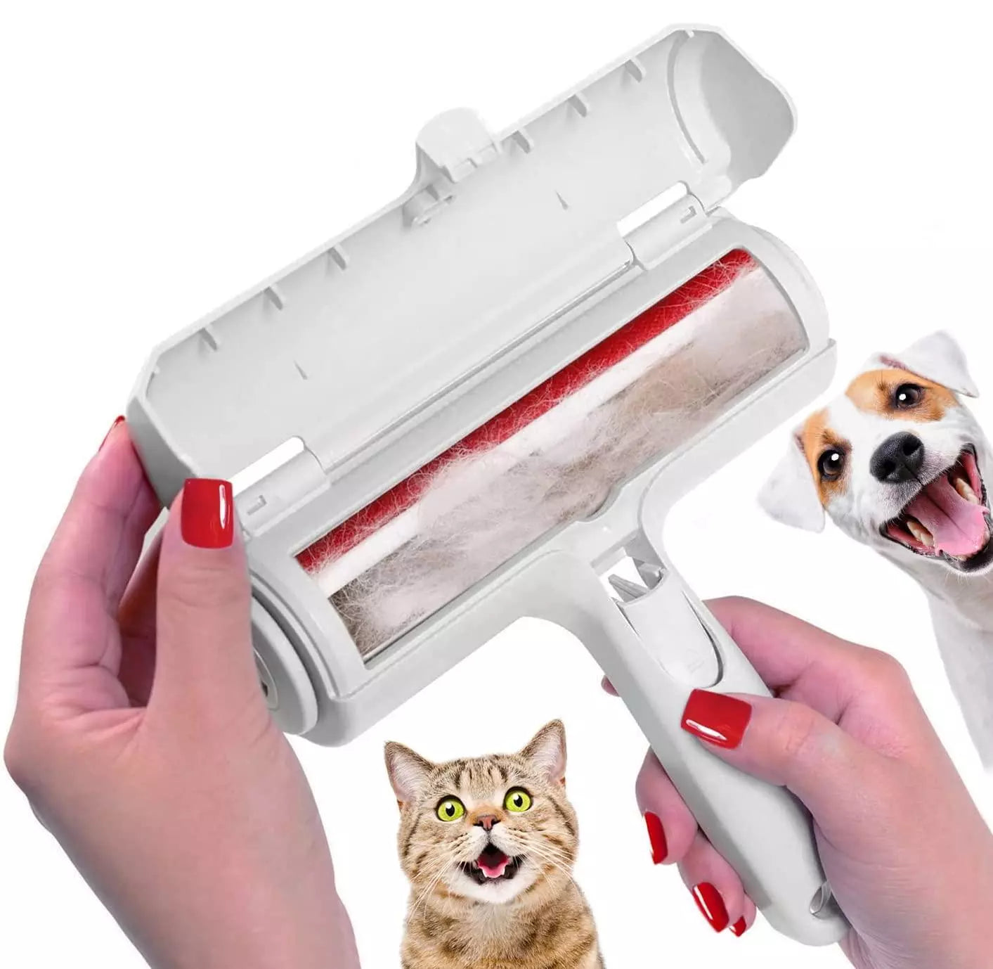 Pet Hair Remover Roller - Dog & Cat Fur Remover with Self-Cleaning Base - Efficient Animal Hair Removal Tool - Perfect for Furni kickpet