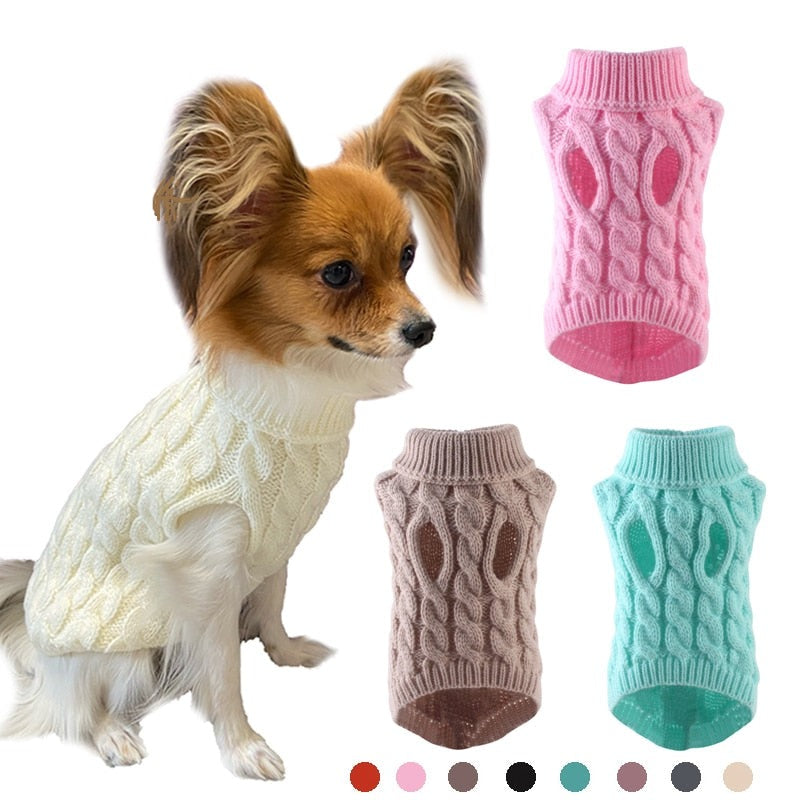 Turtleneck Knitted Pet Warm Sweaters pet b5 2